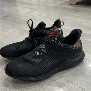 Adidas Black and Red Running Shoes